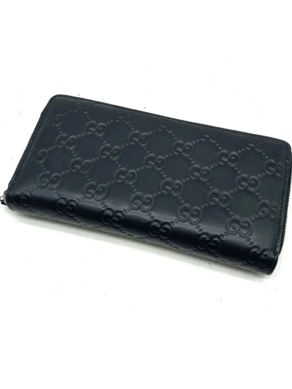 Gucci Wallet Guccissima Round Micro GG Leather Black - Picture 2 of 15